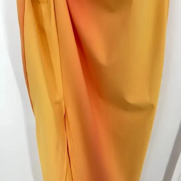 OW CollectionNWT Isabel Dress in Gradient Print Orange Cut Out Midi XS
